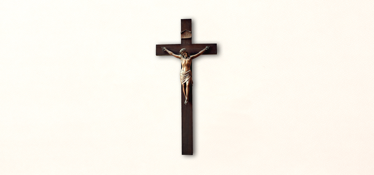 P 518 RT Crucifix Rosetan Faux